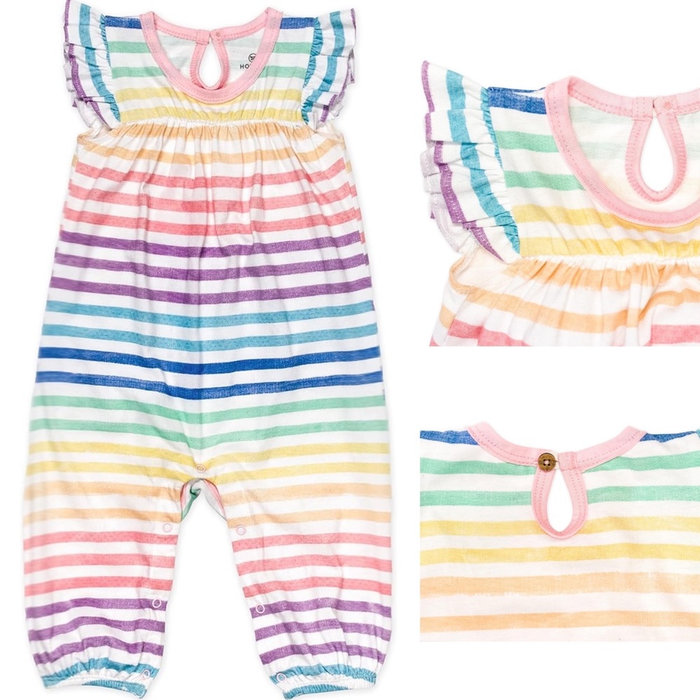 HonestBaby Romper Coverall Sets One-piece Jumpsuit Organic Cotton